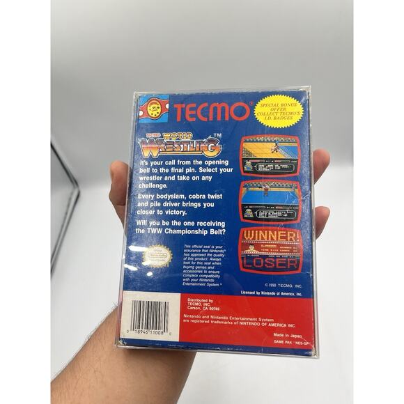 Nintendo NES Game Tecmo World Wrestling CIB Complete In Box - Picture 12 of 16